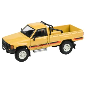 1984 Yellow Toyota Hilux Single Cab 1:64 Scale Die-Cast Car Para64