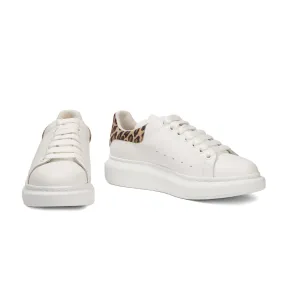 Alexander McQueen Oversized Sneakers White Leopard Sneakers