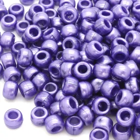 Bath Pearl Purple Plastic Barrel Pony 6x8mm-Pack of 500