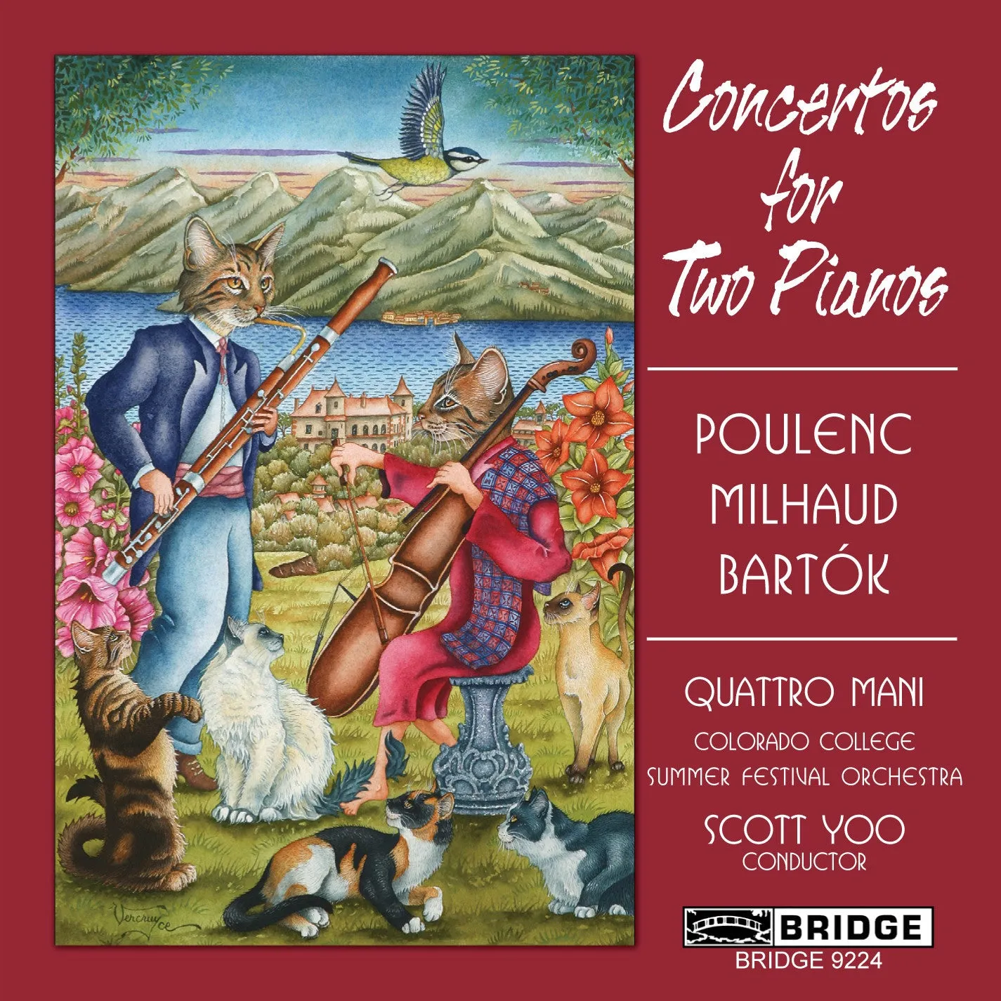 Concertos for Two Pianos <br> Quattro Mani, duo pianos <BR> BRIDGE 9224