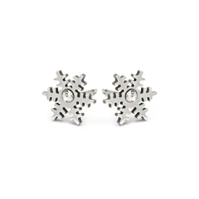 Crystal Snowflake Stud Earrings