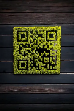 QR Code made with Preserved Moss