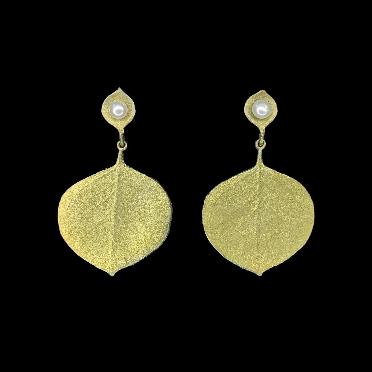 Round Leaf Eucalyptus Earrings - Post