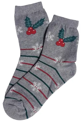 Snowflake Socks Grey